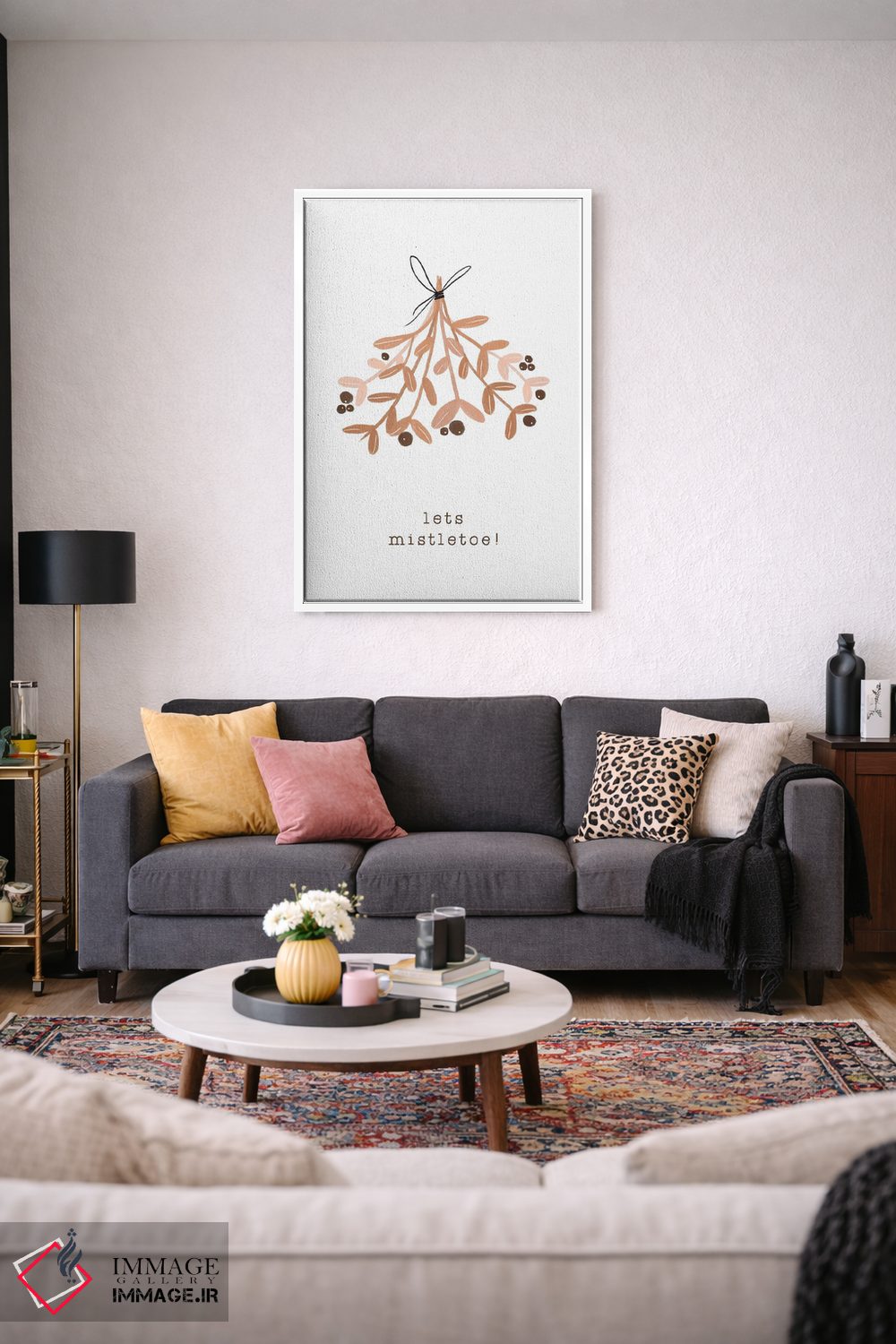 تابلو مینیمال بیایید زیر گیاه عشاق باشیم اثر اورارا استودیو - D3W