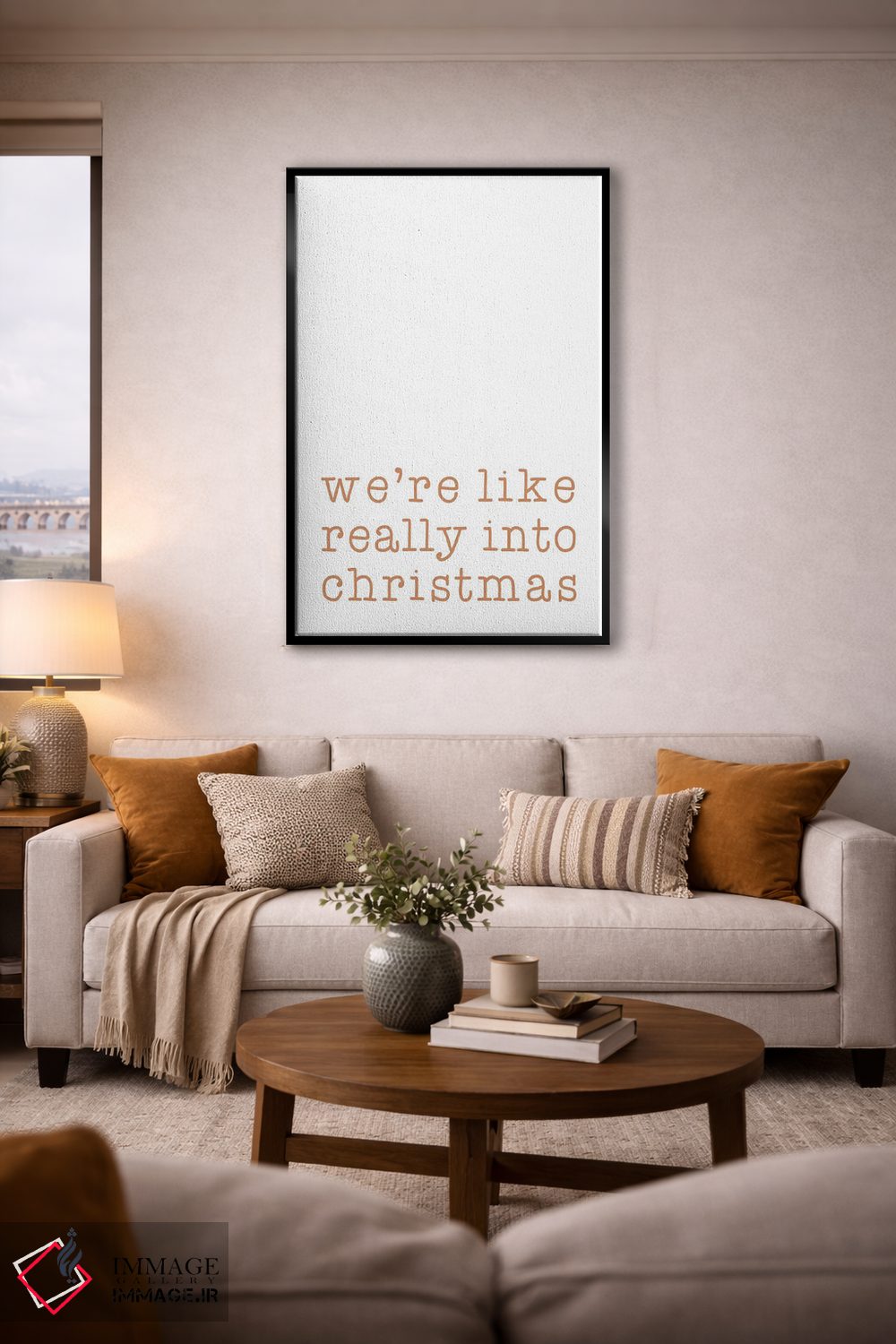 تابلو دکوراتیو واقعا عاشق کریسمس اثر اورارا استودیو - D5B