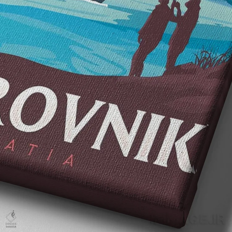 تابلو مدرن پروانه و نخل اثر اورارا استودیو - نمای نزدیک بافت بوم