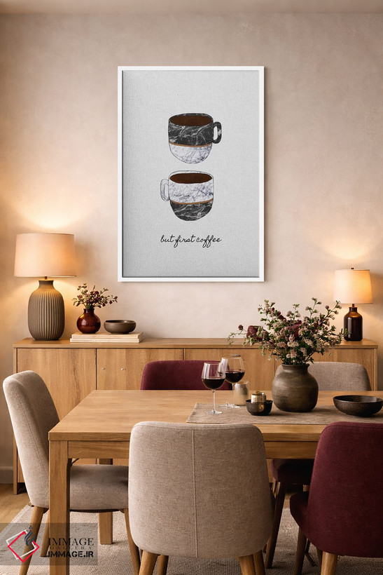 تابلو مینیمال اما اول قهوه اثر اورارا استودیو - D5W