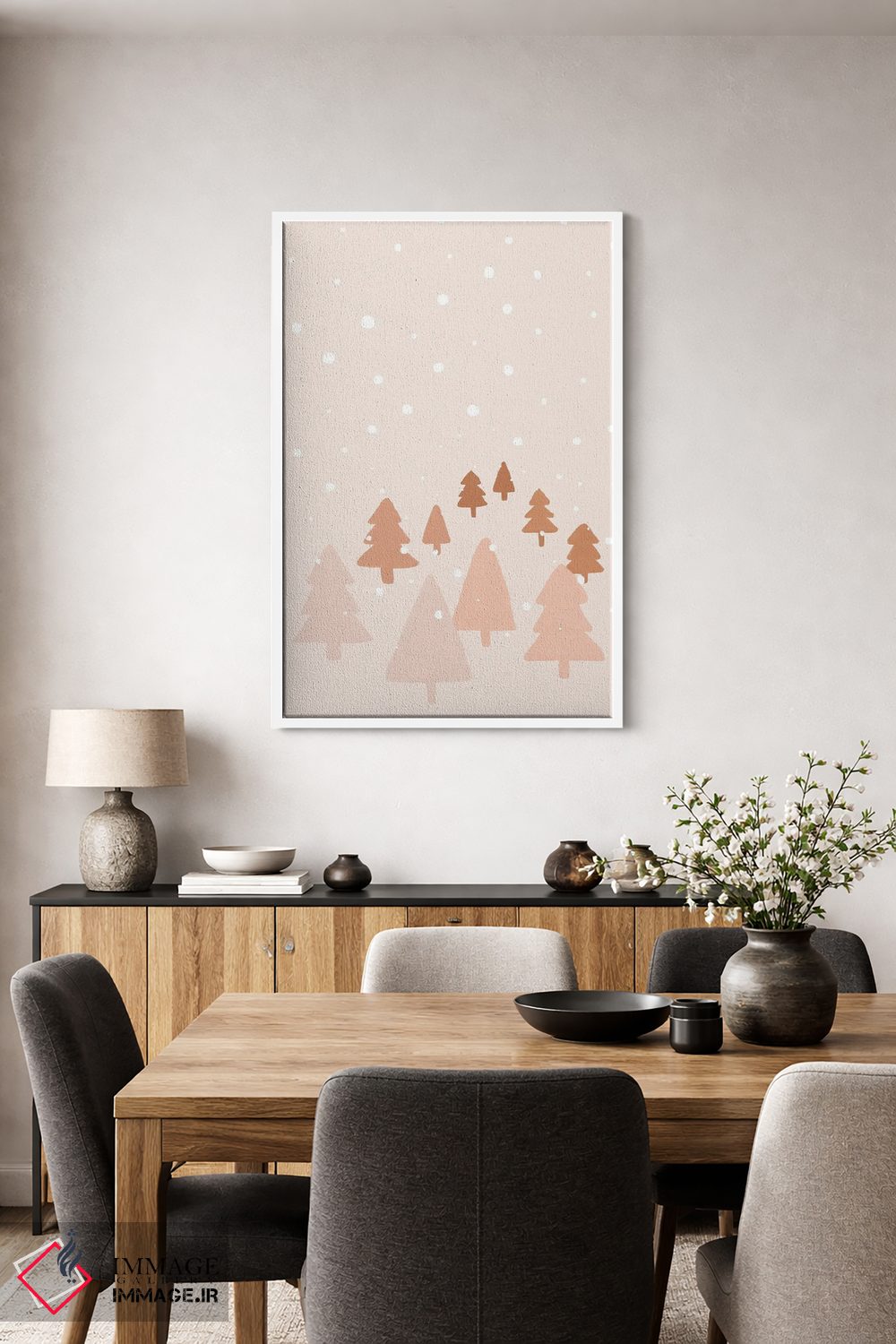 تابلو مینیمال جنگل زمستانی اثر اورارا استودیو - D3W