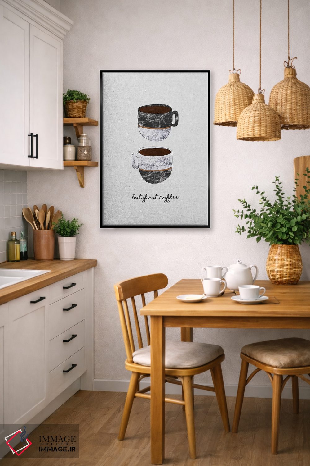 تابلو مینیمال اما اول قهوه اثر اورارا استودیو - D6B