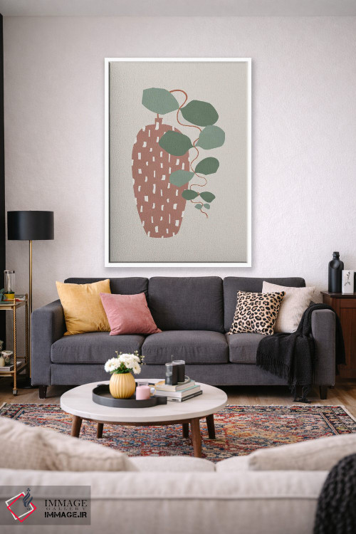 تابلو مینیمال تراتزو و برگ ها اثر اورارا استودیو - D1W