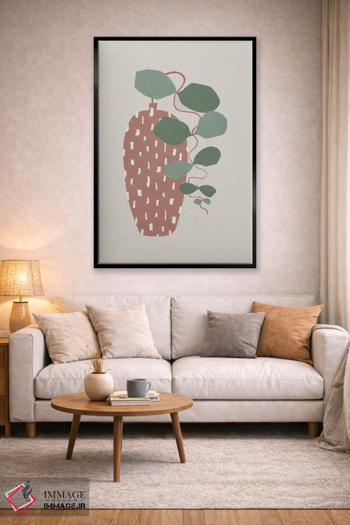 تابلو مینیمال تراتزو و برگ ها اثر اورارا استودیو - D2B