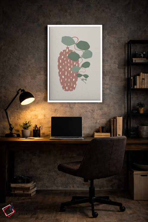 تابلو مینیمال تراتزو و برگ ها اثر اورارا استودیو - D4W