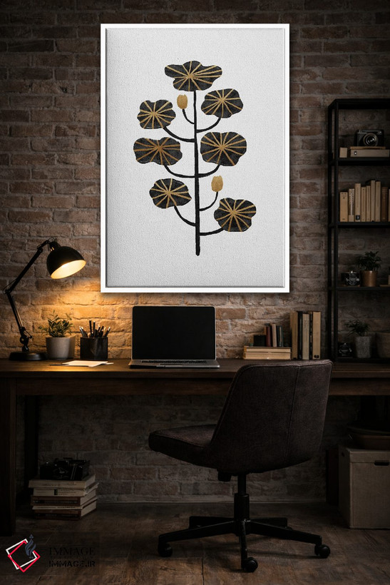تابلو مینیمال طبیعت بی جان طلای سیاه ۳ اثر اورارا استودیو - D3W