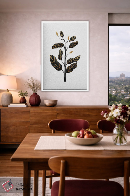 تابلو مینیمال طبیعت بی جان طلای سیاه ۲ اثر اورارا استودیو - D2W