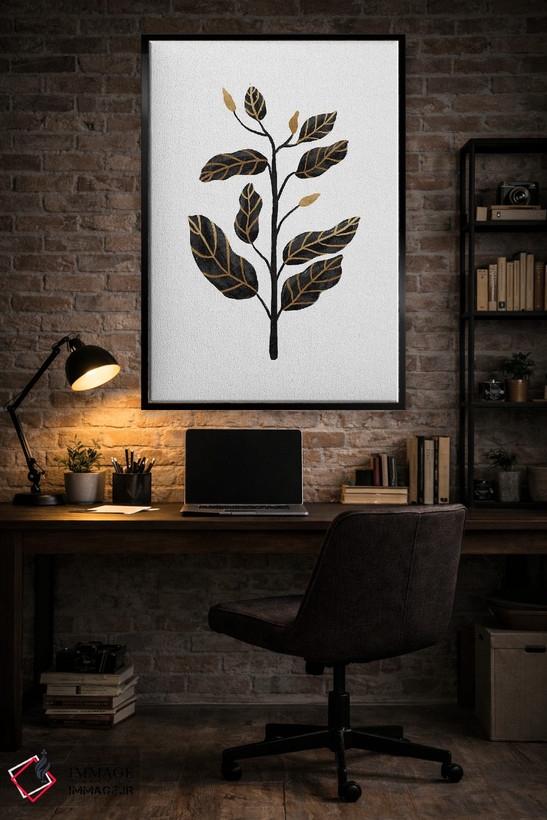تابلو مینیمال طبیعت بی جان طلای سیاه ۲ اثر اورارا استودیو - D4B