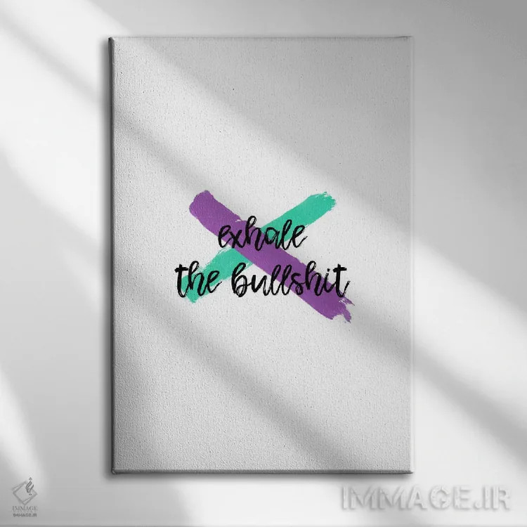 تابلو مینیمال بازدم گاو اثر اورارا استودیو - نمای روبهرو روی دیوار