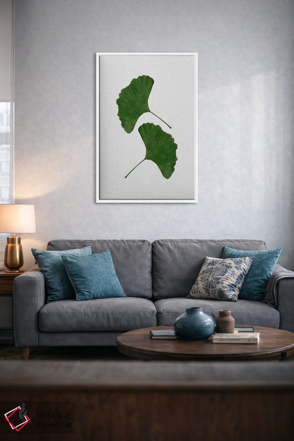 تابلو مینیمال برگ جینکو ۲ اثر اورارا استودیو - D4W