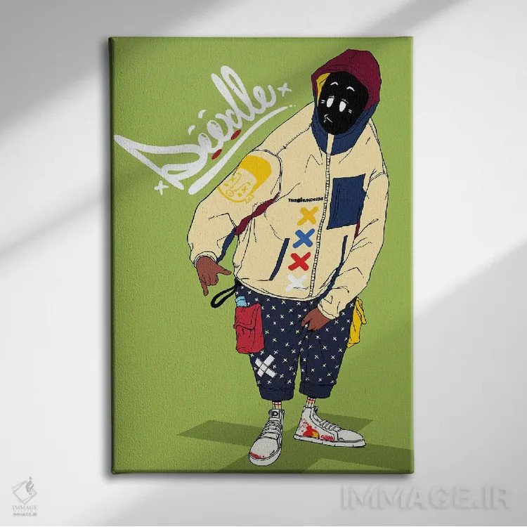تابلو دکوراتیو "صدها دوم" اثر جردن بست - نمای روبهرو روی دیوار