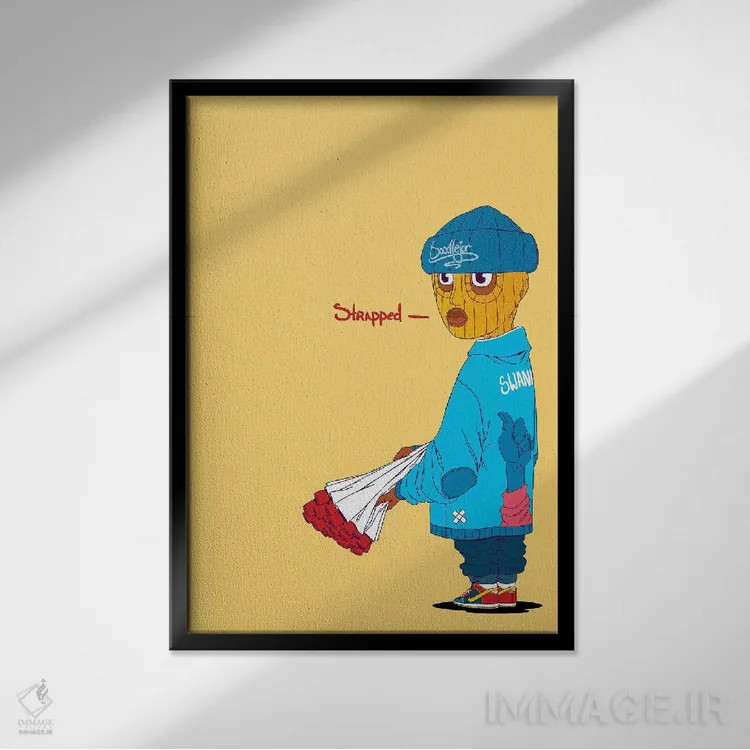 تابلو دکوراتیو "اراذل" اثر جردن بست - نمای قابدار مشکی