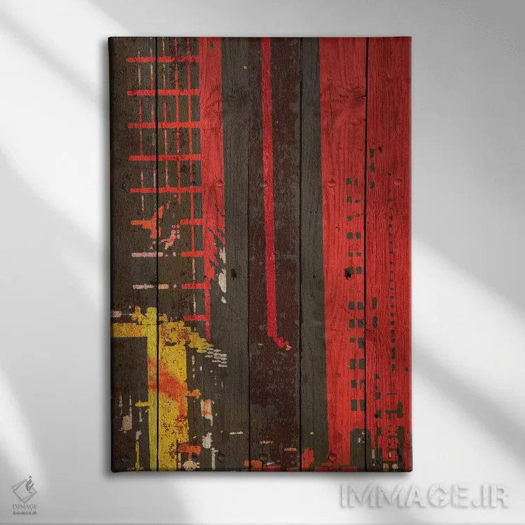 تابلو دکوراتیو ساختمان قرمز II اثر ایرنا اورلوف - نمای روبهرو روی دیوار