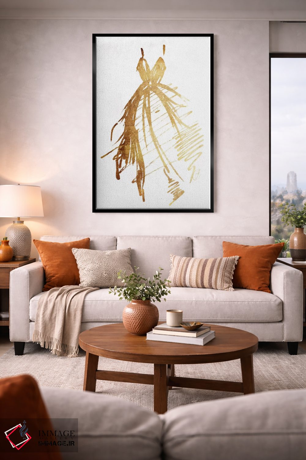 تابلو دکوراتیو "لباس روی باند" اثر آن ری - D2B