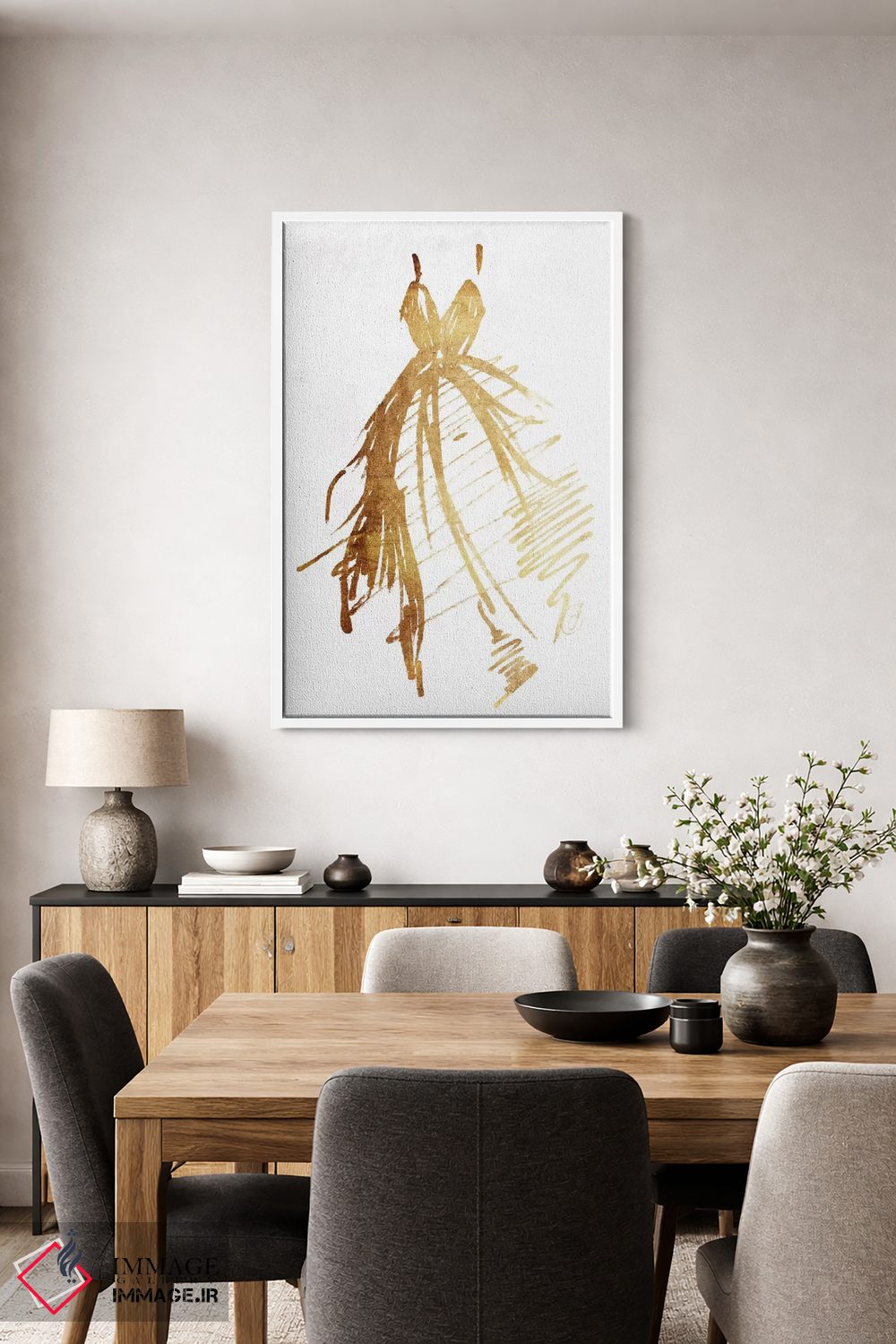 تابلو دکوراتیو "لباس روی باند" اثر آن ری - D3W