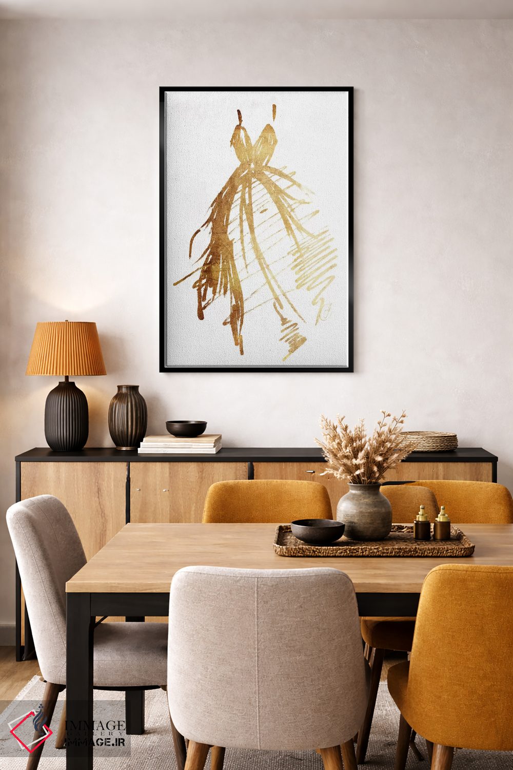 تابلو دکوراتیو "لباس روی باند" اثر آن ری - D6B