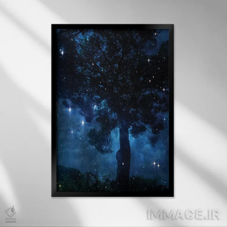 تابلو دکوراتیو "آسمان نیمه شب II" اثر ایرنا اورلوف - نمای قابدار مشکی