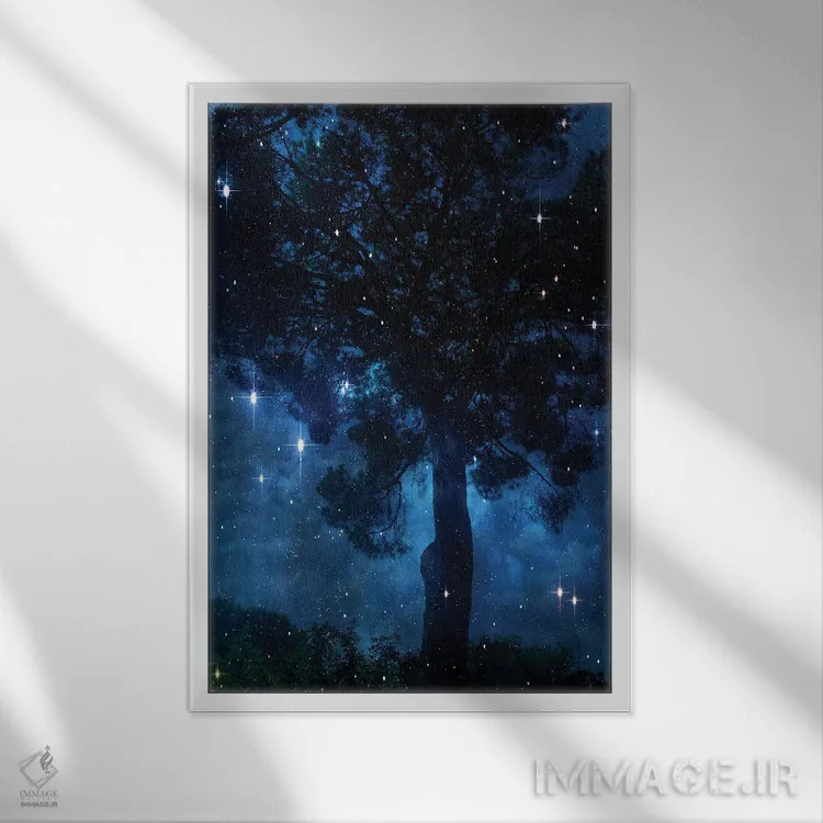 تابلو دکوراتیو "آسمان نیمه شب II" اثر ایرنا اورلوف - نمای قابدار سفید