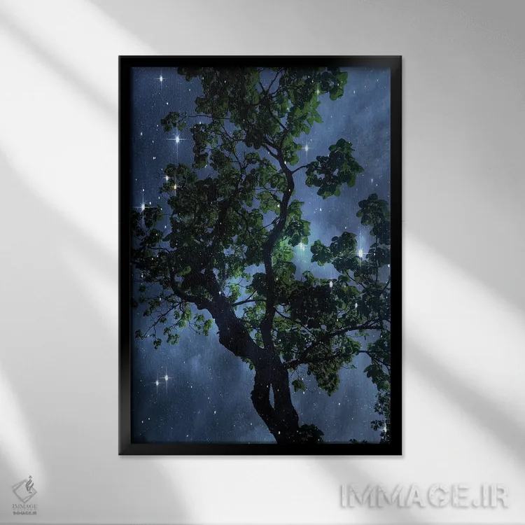 تابلو دکوراتیو "آسمان نیمه شب III" اثر ایرنا اورلوف - نمای قابدار مشکی