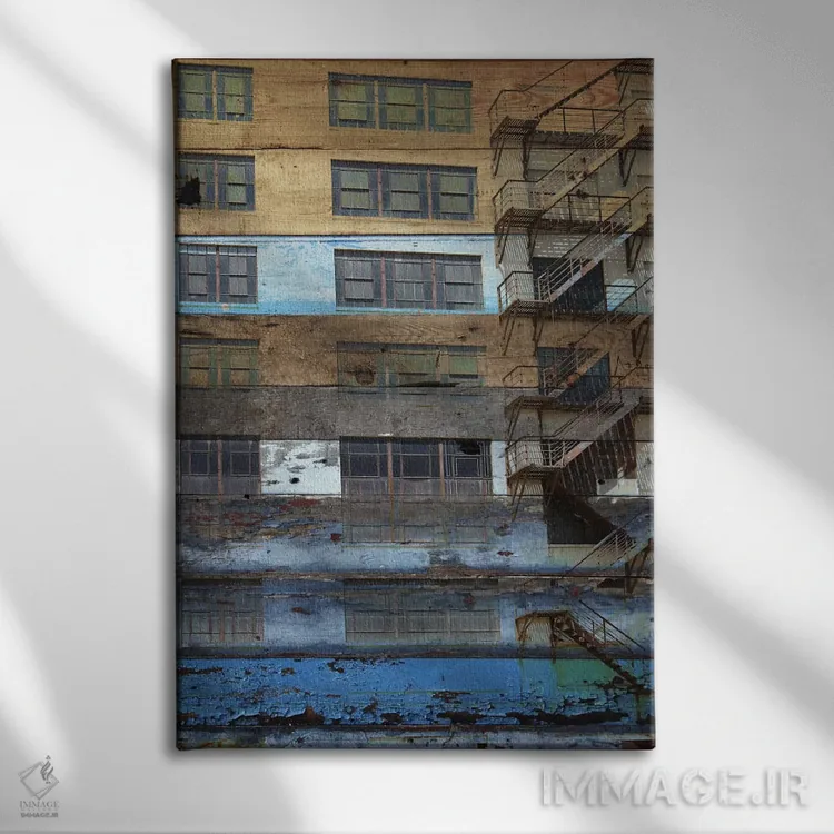 تابلو دکوراتیو "ساختمان II" اثر ایرنا اورلوف - نمای روبهرو روی دیوار