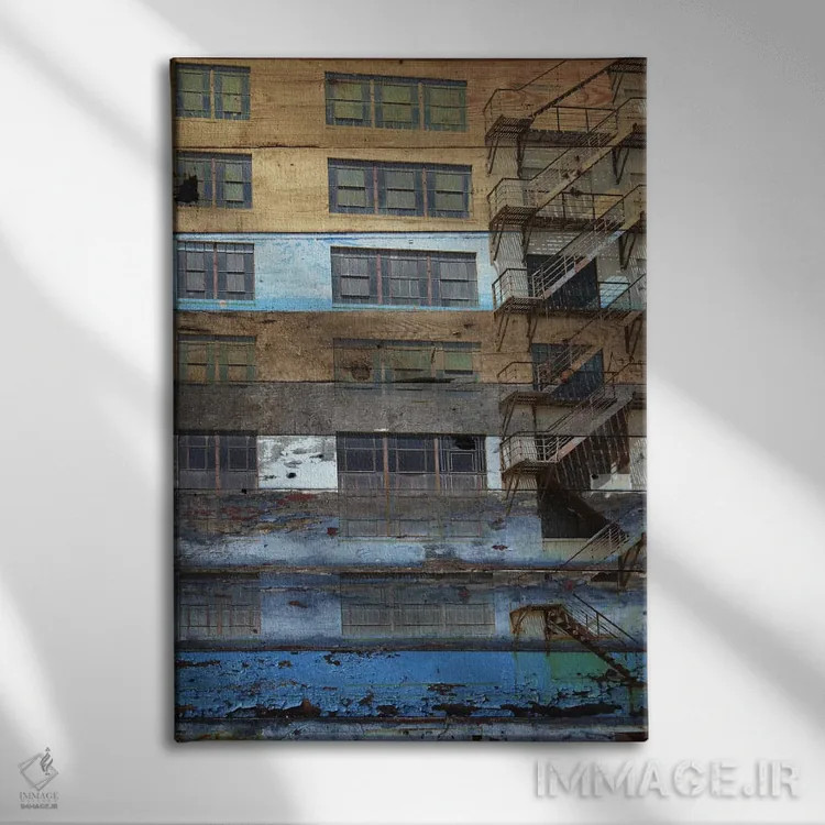تابلو دکوراتیو "ساختمان II" اثر ایرنا اورلوف - نمای روبهرو روی دیوار