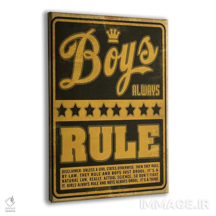 تابلو دکوراتیو قانون پسرها اثر اولد رد تراک - نمای پرسپکتیو محصول