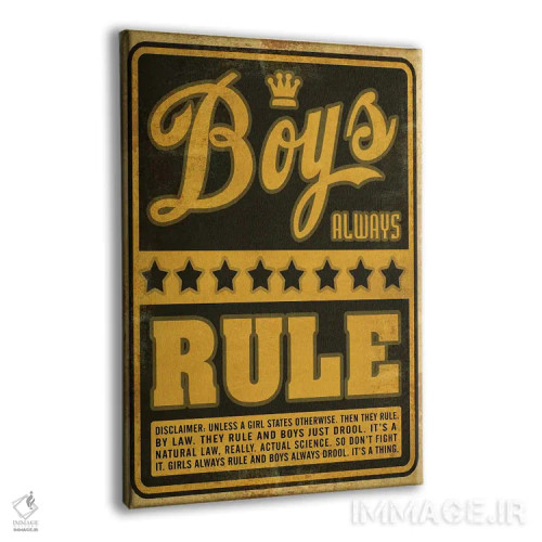 تابلو دکوراتیو قانون پسرها اثر اولد رد تراک - نمای پرسپکتیو محصول