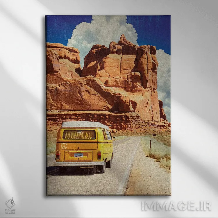 تابلو دکوراتیو گردش در آریزونا اثر اولد رد تراک - نمای روبهرو روی دیوار