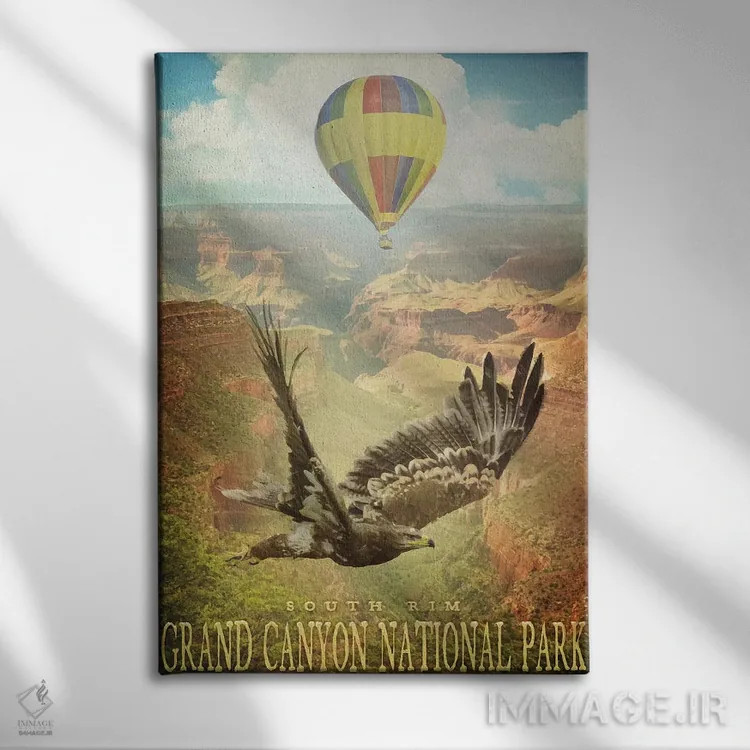 تابلو دکوراتیو لبه دره اثر اولد رد تراک - نمای روبهرو روی دیوار