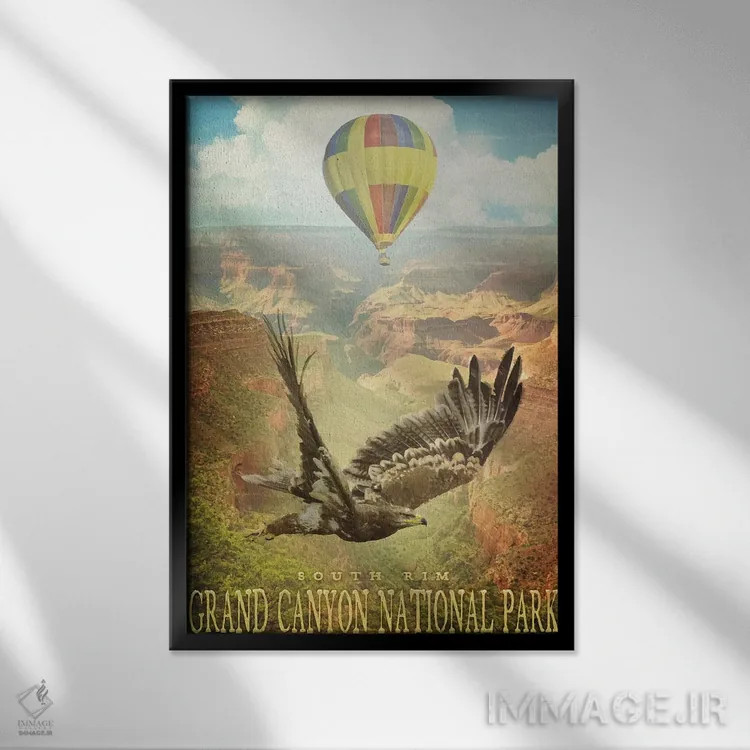 تابلو دکوراتیو لبه دره اثر اولد رد تراک - نمای قابدار مشکی