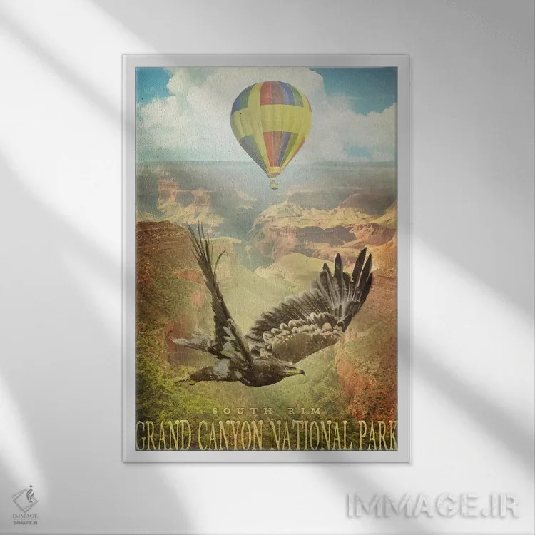 تابلو دکوراتیو لبه دره اثر اولد رد تراک - نمای قابدار سفید