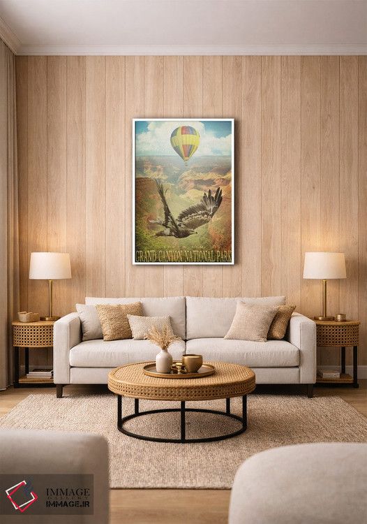 تابلو دکوراتیو لبه دره اثر اولد رد تراک - D1W