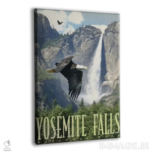 تابلو دکوراتیو آبشار یوسمیتی اثر اولد رد تراک - نمای پرسپکتیو محصول