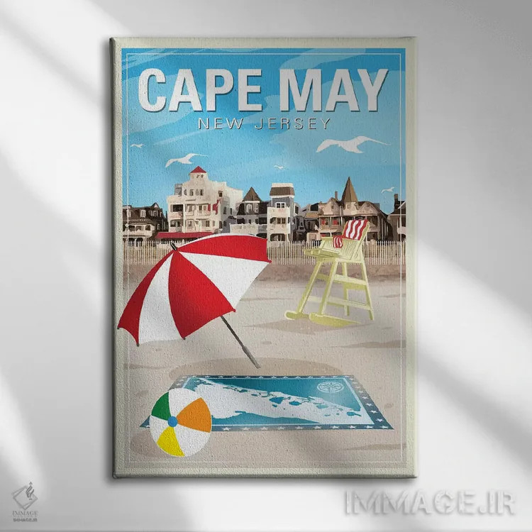 تابلو دکوراتیو کیپ می اثر اولد رد تراک - نمای روبهرو روی دیوار