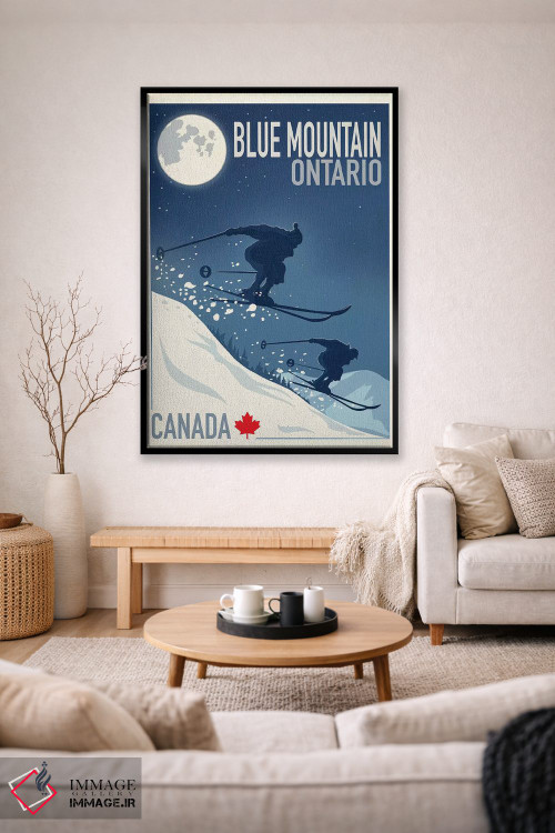 تابلو دکوراتیو کوه آبی اول اثر اولد رد تراک - D2B