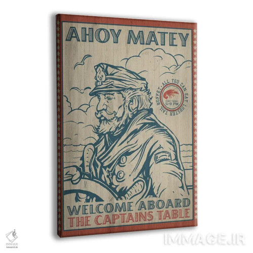 تابلو دکوراتیو میز کاپیتان اثر اولد رد تراک - نمای پرسپکتیو محصول