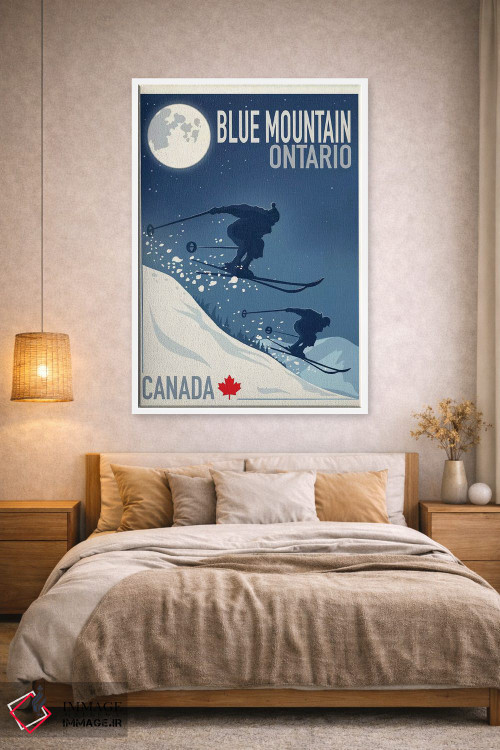 تابلو دکوراتیو کوه آبی اول اثر اولد رد تراک - D1W