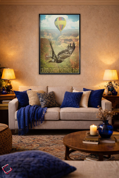 تابلو دکوراتیو لبه دره اثر اولد رد تراک - D4B