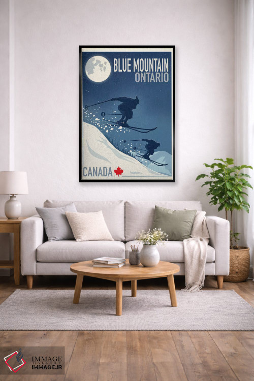 تابلو دکوراتیو کوه آبی اول اثر اولد رد تراک - D3B