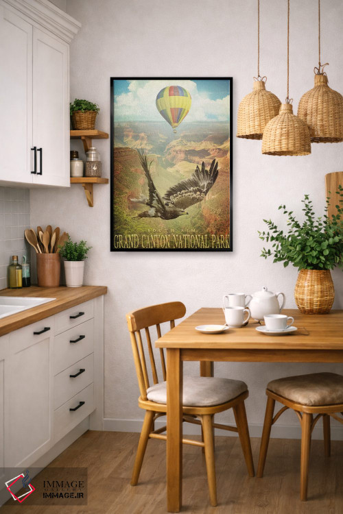 تابلو دکوراتیو لبه دره اثر اولد رد تراک - D5B