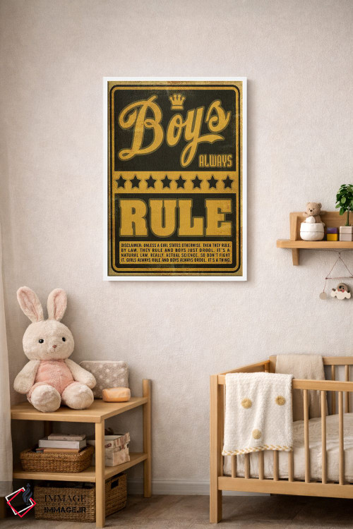 تابلو دکوراتیو قانون پسرها اثر اولد رد تراک - D2W