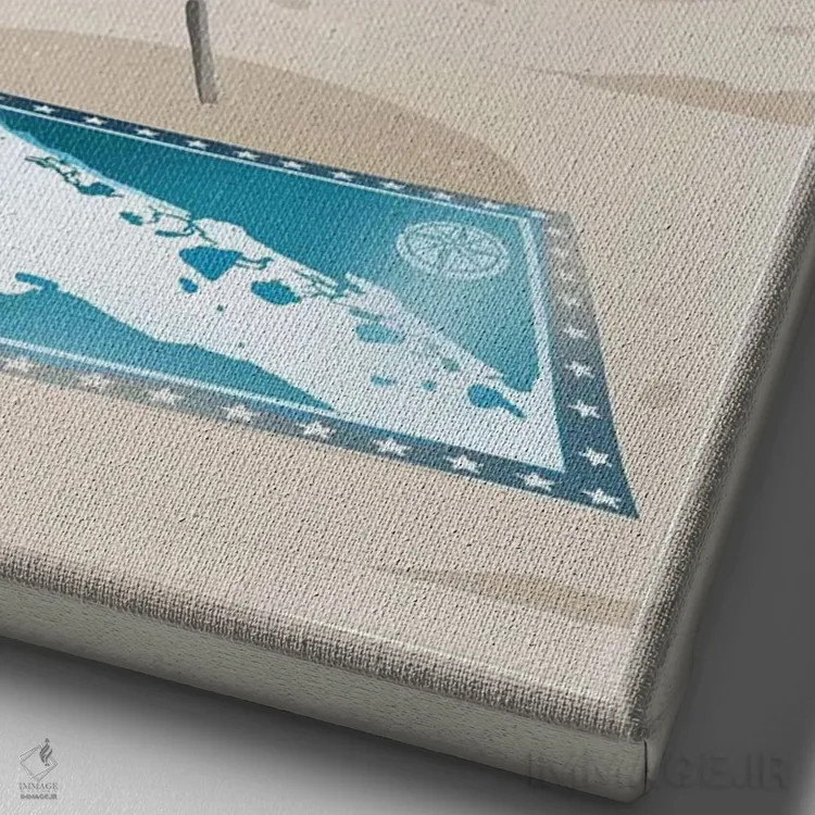 تابلو دکوراتیو کیپ می اثر اولد رد تراک - نمای نزدیک بافت بوم