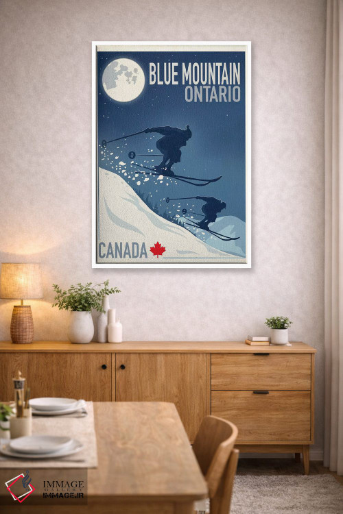 تابلو دکوراتیو کوه آبی اول اثر اولد رد تراک - D5W