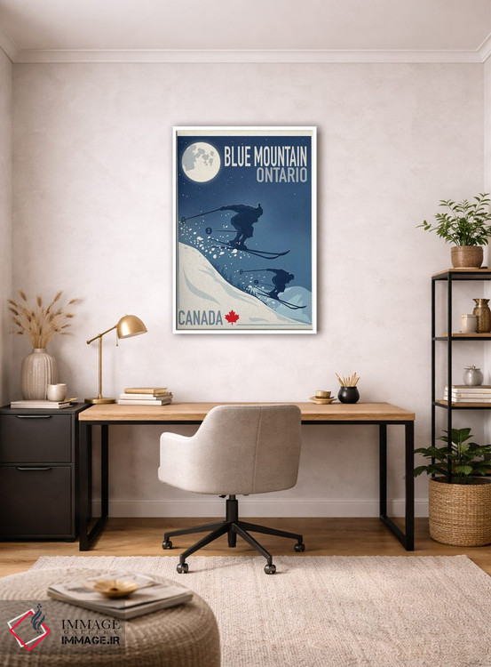 تابلو دکوراتیو کوه آبی اول اثر اولد رد تراک - D4W