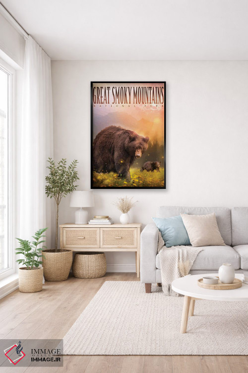 تابلو دکوراتیو خرس های کوه دودزده اثر اولد رد تراک - D5B