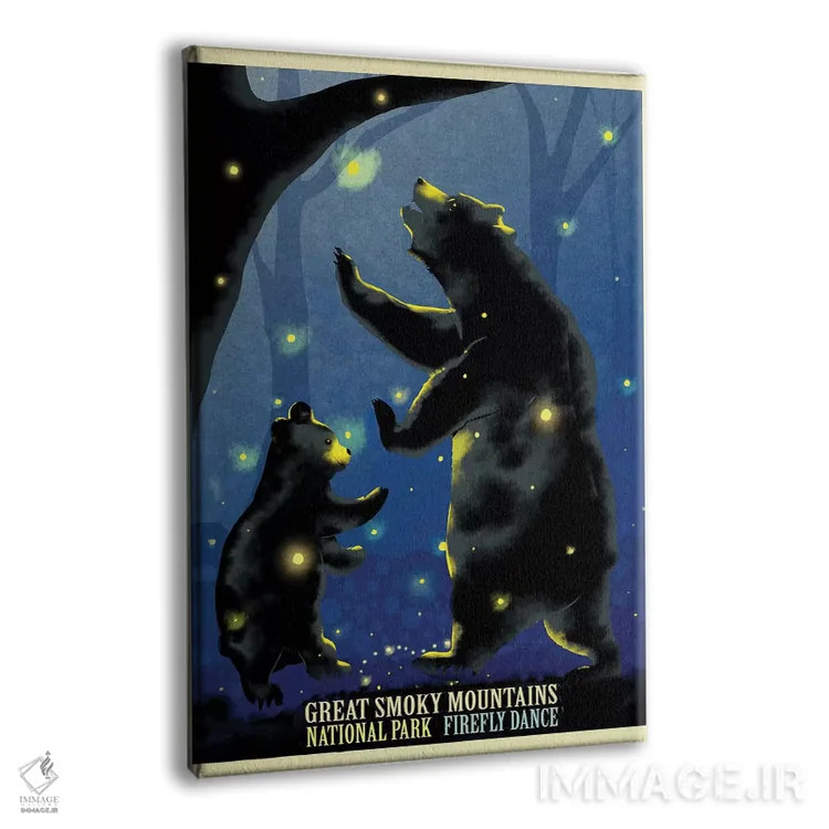 تابلو دکوراتیو رقص کرم شب تاب اثر اولد رد تراک - نمای پرسپکتیو محصول