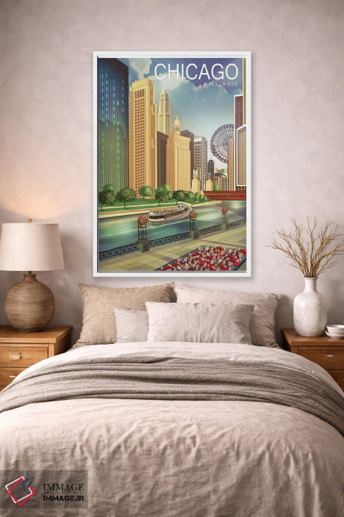 تابلو دکوراتیو شیکاگو اول اثر اولد رد تراک - D1W