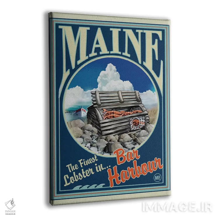 تابلو دکوراتیو بار هاربر، خرچنگ مین اثر اولد رد تراک - نمای پرسپکتیو محصول