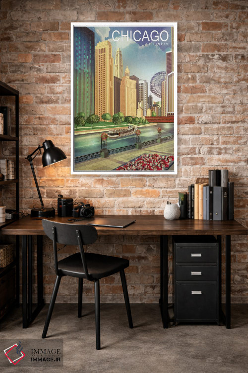 تابلو دکوراتیو شیکاگو اول اثر اولد رد تراک - D3W