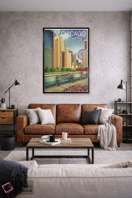 تابلو دکوراتیو شیکاگو اول اثر اولد رد تراک - D2B